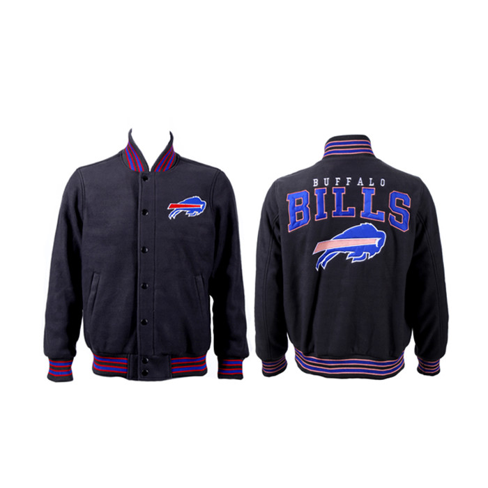 Men's Buffalo Bills Black Stitched Jacket